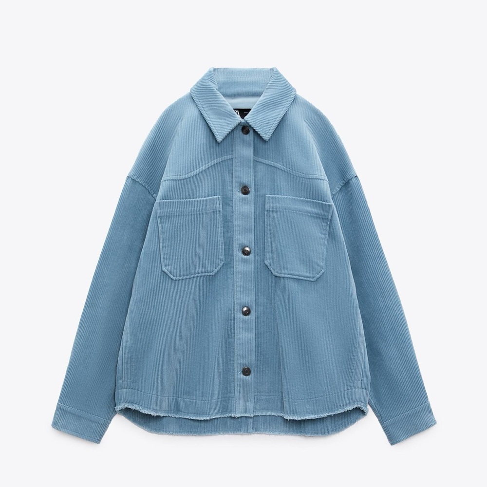 Zara- Blue Corduroy Women's Jacket